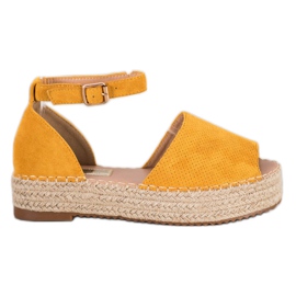 SHELOVET Gul Espadrilles åben tå