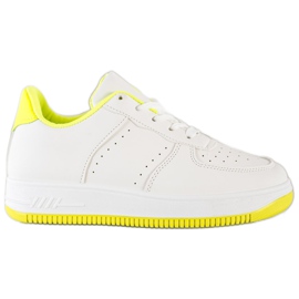 SHELOVET Sneakers på platformen hvid