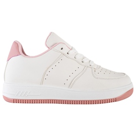 SHELOVET Sneakers på platformen hvid