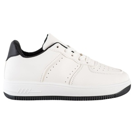 SHELOVET Sneakers på Paltform hvid