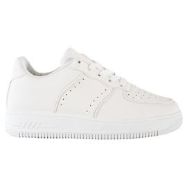 SHELOVET Sneakers på platformen hvid
