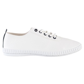 SHELOVET Lette sneakers med Eco Leather hvid