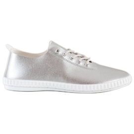 SHELOVET Sølv Sneakers Med Eco Leather