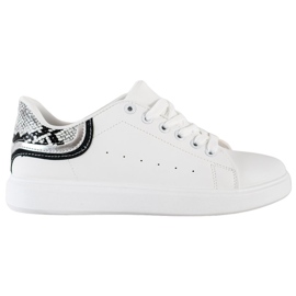 SHELOVET Komfortable hvide sneakers