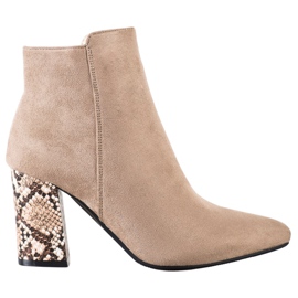 Støvler med slangemotiv VINCEZA beige