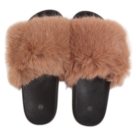 Hjemmesko med kamelpels CK107P Camel brun