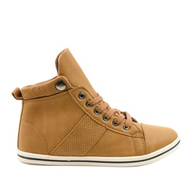 Klassiske brune high-top damesneakers BK-08