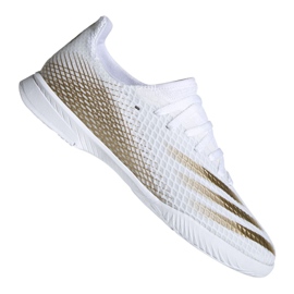 Adidas X Ghosted.3 In Jr EG8225 fodboldstøvler grå / sølv, hvid, guld hvid