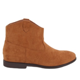 Flade cowboystøvler camel TX-1876 Camel brun gul