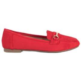 Anesia Paris Elegante loafers i ruskind rød
