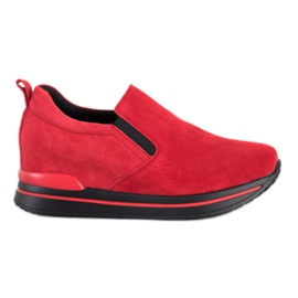 Filippo Læder-slip-on sko rød