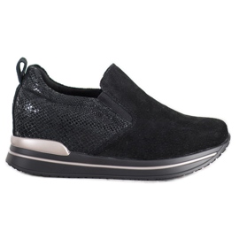 Filippo Læder-slip-on sko sort