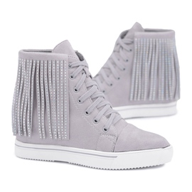 Kvinders sneakers Lu Boo med frynser grå Shanika
