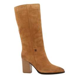 Suede cowboystøvler Big Star GG274345 Camel brun gul