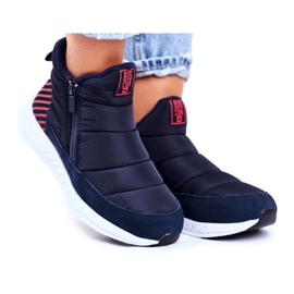 Kvinders ungdoms snestøvler Big Star Navy Blue GG274471 marine blå