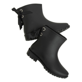 Sort DC12 Sort galoshes til kvinder med sløjfe