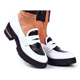 PV3 Dame Brogues Loafers Læder Hvid Visconi 3136042 sort