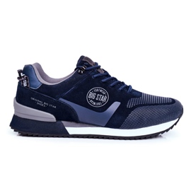 Herresportssko Sneakers Big Star Marineblå GG174547 marine blå grå