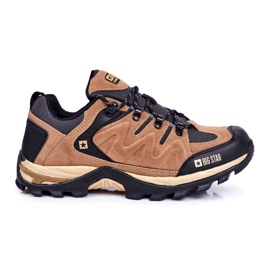 Mænds Trekking Sko Big Star Outdoor Camel GG174280 brun sort
