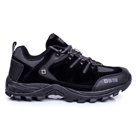 Mænds Trekking Sko Big Star Outdoor Black GG174282 sort grå