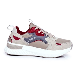 Sportssko til mænd Big Star Grey-Claret GG174463 beige rød grå
