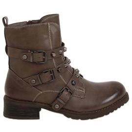 Militærstøvler mørk beige Z195 Khaki