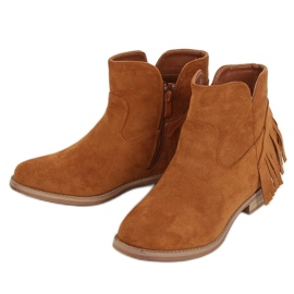 Støvler i stil med boho kamel 1515 Camel brun