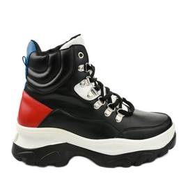 Sorte sneakers farverige Neamelira hvid rød