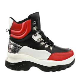 Røde Neamelira farverige sneakers sort