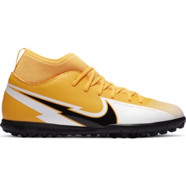 Nike Mercurial Superfly 7 Club Tf Jr AT8156 801 fodboldsko gul / hvid gule