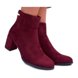 Kvindestøvler på høj hæl Sergio Leone Burgundy BT522 rød