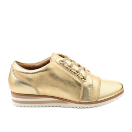 Gold Wedge Sneakers 15S8621 gylden