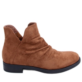Støvler med udskåret ruskind kamel ST-21 Camel brun