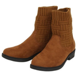 Støvler med en kamel E2100 Camel sweater øvre brun