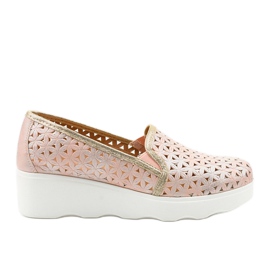 Pink slip-on jazz sko A19-7252 lyserød
