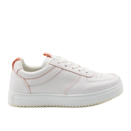 Hvide sneakers med lyserøde skær KK-203