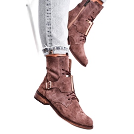 Kvindestøvler Nicole Suede Light Brown 2591 brun