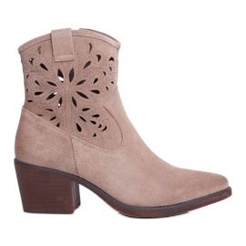 S.Barski Damestøvler Læder Beige Barski 12622-20