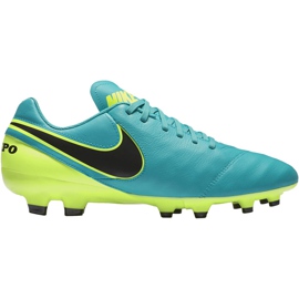 Nike Tiempo Genio Ii Leather Fg 819213 307 fodboldsko sort blå