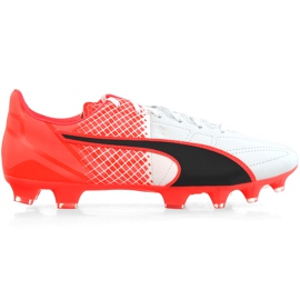Fodboldstøvler Puma Evo Speed ​​3.5 Fg Læder 103794 01 blå, hvid, sort flerfarvet