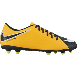 Nike Hypervenom Phade Iii Fg Jr 852580 801 fodboldstøvler flerfarvet gul