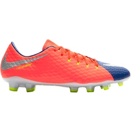 Nike Hypervenom Phelon Iii Fg 852556 409 fodboldstøvler sort, lilla, orange orange