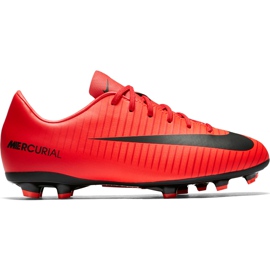 Nike Mercurial Victory Vi Fg Jr 831945 616 fodboldsko orange rød