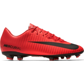 Nike Mercurial Vapor Xi Fg Jr 903594 616 fodboldsko flerfarvet rød