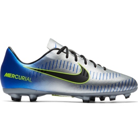 Nike Mercurial Victory 6 Neymar Fg Jr 921488 407 fodboldsko grå sølv