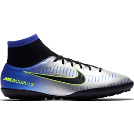 Nike Mercurial X Victory 6 Df Neymar Tf 921514 407 fodboldsko grøn, blå, grå / sølv blå