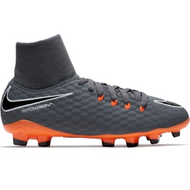 Nike Hypervenom Phantom 3 Academy Df Fg Jr AH7287 081 fodboldsko flerfarvet grå
