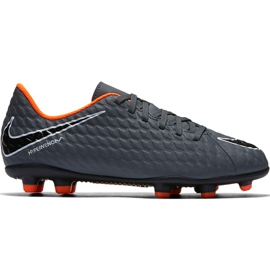 Nike Hypervenom Phantom 3 Club Fg Jr AH7290 081 fodboldsko flerfarvet grå