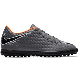 Nike Hypervenom Phantom X 3 Club Tf Jr AH7298 081 fodboldstøvler grå / sølv, orange, grå / sølv grå