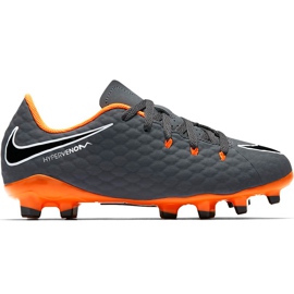 Nike Hypervenom Phantom 3 Academy Fg Jr AH7288 081 fodboldsko flerfarvet grå
